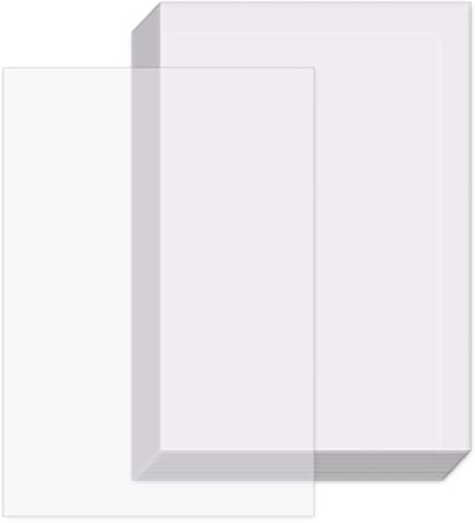 OSDUE 50 Blatt Transparentpapier, 53g DIN A4 Pauspapier weiß & Bedruckbar Tracing Paper, Bastelpapier Laternenpapier Transparent für Skizzieren, DIY-Karten, Verpacken, Zeichnen (210 * 297mm)