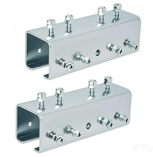 BIAXJUNY 2 PCS Strut Channel Connector Extend Bracket,3.1mm Thickness U Shaped Splice Connector Joiner Extend Mounting Bracket Connection for 1-5/8 Wide 1-5/8 Height Strut Channel