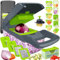 Pro-Series 20-in-1 Gemüseschneider mit Behälter, Käsereibe Handkurbel, Box Mandolinenschneider, Lebensmittelschneider, Mandoline für Gemüse, Zwiebelsalat, Obst, Kartoffel (Küchenhelfer & Essential)