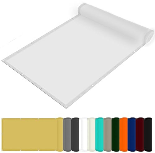 Toldo Cuadrado 300 x 420 cm Impermeable Toldos Vela Baratos Materiale Resistente e Traspirante per Protezione Solare para Plantas Flores Exteriores Balcón Pérgola Trasero, Blanco