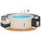 Telaio per vasca idromassaggio, contorno spa telaio spa bordo spa telaio vasca idromassaggio nero resina intrecciata legno massello di acacia