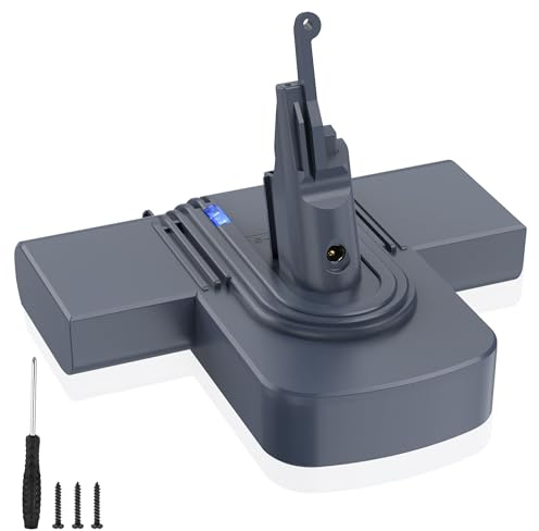 JOZZVE V8 Ersatzakku für Dyson, 21.6V Li-Ion Akku Kompatibel mit Dyson SV10 V8 Animal Motorhead Fluffy Absolute Carbon Fiber Handstaubsauger mit Schraubendreher + 3 Schrauben