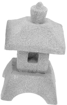 Abaodam Pagode Miniature Décorative Zen pour Jardin Et Intérieur, Modèle Paysager 10 Cm en Résine Solide, Accessoire De Bonsaï Et Décoration Extérieure De Bureau Ou Balcon