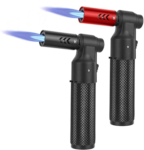 2 quemadores de flambeo de crema brulée, encendedor de gas rellenable, encendedor Bunsen para cocina, Home Crème Brulée, postres, bricolaje, soldadura (butano no incluido)