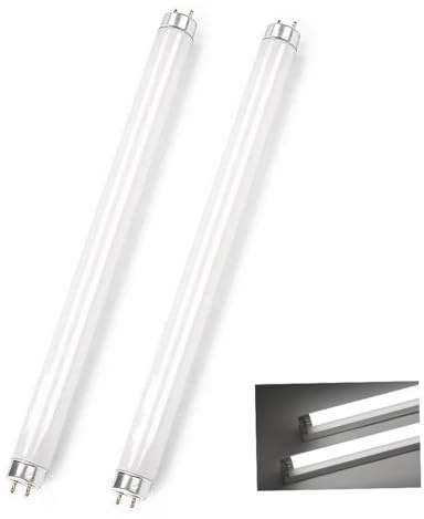 generico T8 Tubi Fluorescenti Da 450mm 15W, T8 Bianco Freddo 6500K, Attacco G13, Luce a Basso Consumo Energetico, Luce Di Emergenza a Risparmio Energetico, per Cucina, Bagno, Armadio, Garage, 2 Pezzi