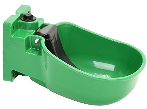 Unbekannt Tränkebecken K50 mit Druckzunge aus hochwertigem Kunststoff, für Rinder und Pferde, grün