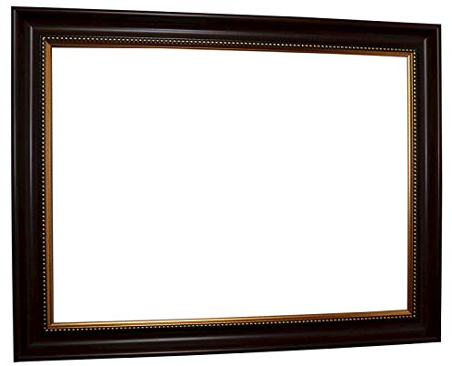 Bilderrahmen Michigan, nußbaum mit Perlenkante, als Zuschnitt, Leerrahmen, Wechselrahmen oder Spiegel