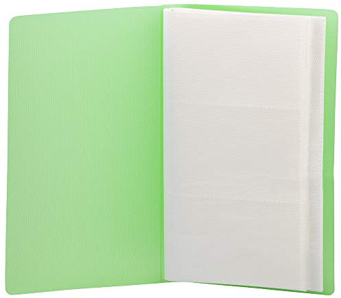 JAM PAPER Business Card Book - Wallet Size (4 x 7 1/4) - 72 Card Capacity - Green - Sold Individually