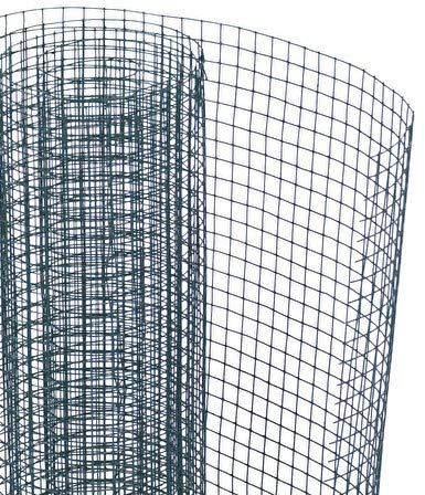 Volierendraht grün beschichtet Drahtgitter Drahtgeflecht Zaun Maschendrahtzaun Kaninchenzaun Hasendraht - 100 cm hoch - 10 Meter lang - Maschenweite 12,7x12,7 mm