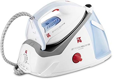 Di4 Jet Pressing Healthy 8B-Centro de Planchado, Elimina el 99,9999% de los Virus y bacterias, 2600W, 700gr Golpe, 120gr Vapor Continuo, Sistema antical, Blanco,