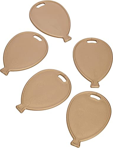 PLASTIC BALLOON SHAPED WEIGHTS - 20 PACK - Table or Floor Balloon Weight for Helium Birthday Party Wedding Balloons (Gold)