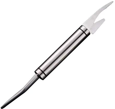 304 Acier Éplucheur de Crevettes Décapscule de Poisson Multifonctionnel Ligne de Crevettes Couteau de Gueule de Poisson Poisson et Crevettes Intestin de Canard Nettoyeur Cuisine