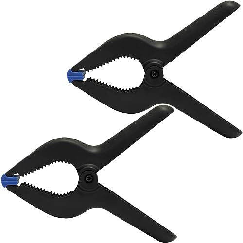 AERZETIX - C68485 - Juego de 2 Pinzas de resorte 205mm - apertura de mordazas 100mm - en polipropileno y fibra de vidrio