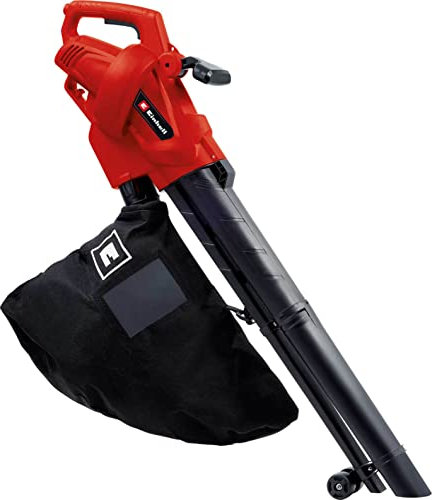 Einhell Electric Leaf Vacuum GC-EL 3024 E (Suction/Blower Modes, Ø 75 mm Inlet Tube, Suction Capacity 650 m³/h, shredding Function, shredding Ratio 10:1, Blower Speed 240 km/h, Bag 40 L)