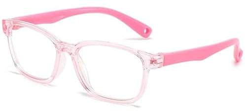 Blue Light Blocking Silica Glasses for Kids,Children's Computer Glasses for Age 4-13,Unbreakable Frame Anti-Blue Ray Glasses With Case,Anti UV400 & Eyestrain,Kids Pretend Glasses,Blue Screen Glasses