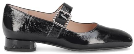 Unisa Culver Women's Ballerina in Black Lacquer / Brush, black, 7 UK