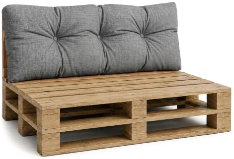 Palettdynor Utomhusdynor Ryggkuddar 120x40 cm - Dynor för Europallar Pallsoffa och Pallmöbler Palldynor 120 x 40 Grå