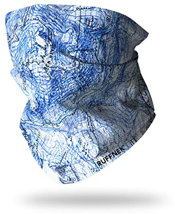 Ruffnek Ben Nevis Map National Three Peaks Neck Gaiter Snood Tube Scarf | Lightweight Breathable Seamless Microfibre For Men Women, One Size, Multifunctional Headwear, Walking, Hiking, Trail Running
