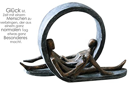 Casablanca - Deko Skulptur - Dekofigur Auszeit aus Kunstharz - broncefinish - Höhe 22 cm - Breite 29,5 cm