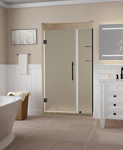 Aston SDR960EZ-CH-4127-10 Belmore GS Frameless Hinged Alcove Shower Door with StarCast Clear Glass and Shelves