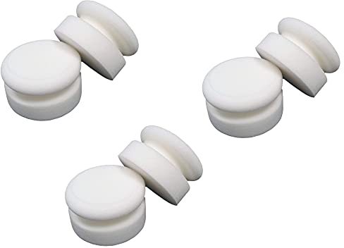 SCHAUMEX® 6X Professioneller Polierschwamm Handpolierschwamm Auto Set - 6 Stück - Polierschaum mit Griffleiste – für Versiegelungen Wachs Hochglanzpolitur – einfach auswaschbar - Made in Germany