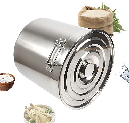 Suppentopf, 35L/50L/70L Gastronomie Kochtopf, Eintopf Kochtopf, Suppentopf Mit Edelstahl Deckel für ALLE Herdarten & große Küchen (70L)