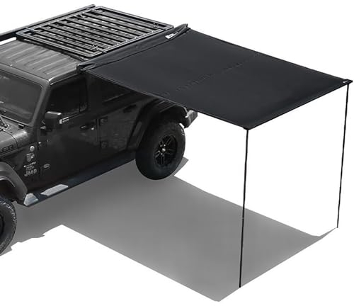 JCSRYD Suv Awning for Camping Versatility Car Awning, Roof Rack Pull-Out Sun Shade, PU5000mm Retractable Car Side Awning with Storage Bag, for SUV/Truck/Van (Size : 160x250cm/5.2x8.2ft)