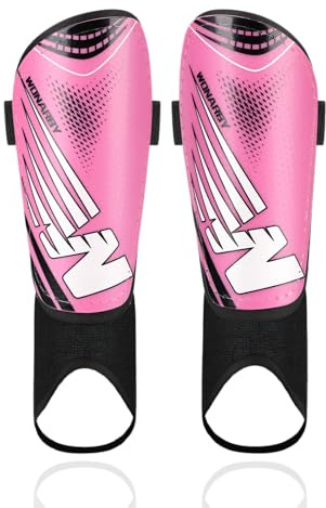 Shin Guards Soccer Youth Kids - Shin Guard for Toddler Boys Girls Teenagers 2-18 Years Old with Ankle Sleeves Protection - Football Shin Pads Equipment with Adjustable Strap - Pink,M