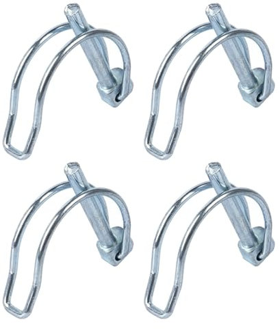 Tiardey 4PCS Shaft Locking Pin D Shape 6x45mm 316 Stainless Steel Safety Coupler Pin For Farm Trailers Lawn Hitches And Garden