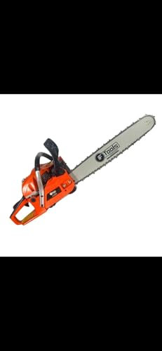 Tronçonneuse Thermique 55CC, Guide 50 cm, Moteur Puissant, Orange