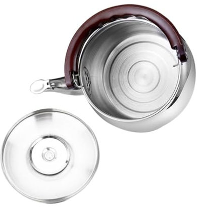 KOCKSHION Hervidor de Inoxidable con Silbato Tetera para Cocina y Camping Accesorio Práctico y Conveniente de Energía y Diseño Ergonómico
