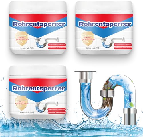 Desatascador Tuberias, Fuerte Desatascador Tuberias Profesional Fregadero Desodorante Antical Productos de Limpieza Adecuado para Lavabos Alcantarillas Inodoros Baños. (3PCS)