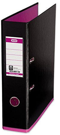 Elba MyColour A4 Lever Arch File - Black & Pink,100081035