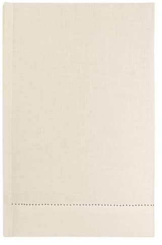 Cuore di lino - Toalla Ligera para Invitados de Puro Lino 100% Fabricada en Italia Ajour Blanco Crema (40 x 60 cm)