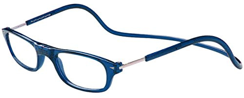 TBOC Gafas de Lectura Presbicia Vista Cansada – Montura Azul Graduadas +2.00 Dioptrías Hombre Mujer Regulables Imantadas Magnéticas Plegables Lentes Aumento Leer Ver Cerca Cuello Cierre Imán