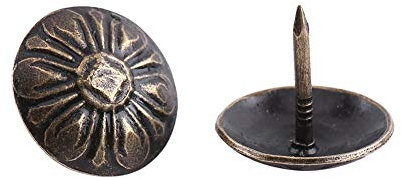 Wytino Chiodi per tappezzeria, chiodo Decorativo chiodo 100pc Chiodi Vintage Chiodo Metallico per lucidare mobili Divano Scarpa Porta Chiusure Chiusure(# 5)