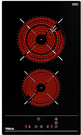 TEKA Placa Vitrocerámica 30 cm, 2 Zonas de Cocción, Touch Control, Bloqueo Seguridad, Indicador Calor Residual, Fast-Click, TZC 32320 TTC