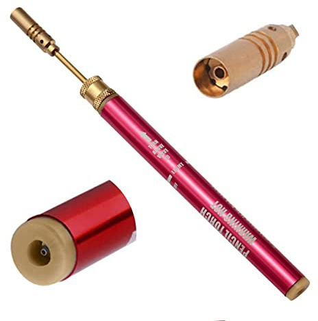 GUUTOP Mini torche à gaz rose à souder, petit stylo torche portable, stylo de soudage sans fil, chalumeau