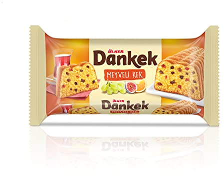 ÜLKER Dankek Teatime Fruchtigkuchen - Türkische Süssigkeit für die Tee- oder Kaffeepause oder als Adventskalender Süßigkeit - Halal Süßigkeit mit Obst - 6 x 200 g