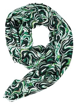 QUEEN HELENA Warmer Winterschal für Damen SC22-6 grün, Einheitsgröße