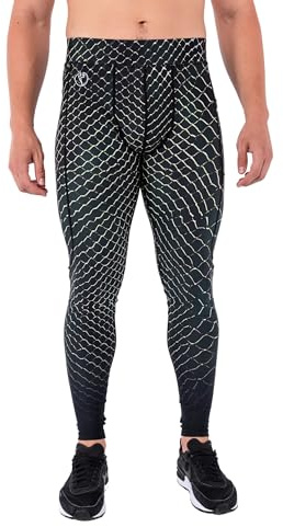 Kapow Meggings Prestations Leggings med fickor & avtagbart skyddsinlägg - Vadderade kompressionsleggings för män Träningskläder för förbättrad komfort