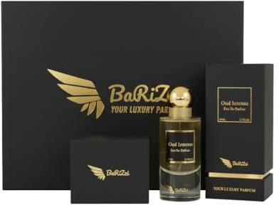 BaRiZzi presentförpackning i guld | bildoft | kroppsdoft | oud-doft | hållbar | perfekt som gåva | presentidé | 80 ml (oud cavaliere)