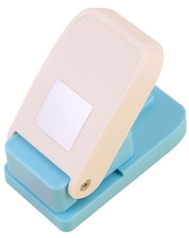 Gitohoni Tab Punch Herramienta Manual para Pestañas de Papel Perforador de Etiquetas Cortador Compacto de Acero Carbono Accesorio Decorativo Adecuado para Estu, Cuadrado, Individual