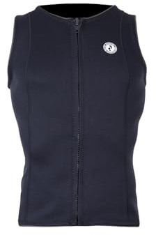 Two Bare Feet Heritage Men’s 2mm Sleeveless Wetsuit Jacket – Lightweight Neoprene Core Vest for Surfing, Paddleboarding, Open Water & Summer Watersports (Medium)