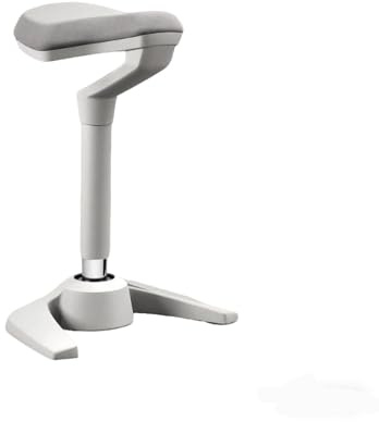 WPBXQKWAY Sgabello da Sella ergonomico, Sedia a Dondolo Regolabile in Altezza, con Base Inclinabile di 10°, Cuscino Spessore 45 mm, for Salone di Tatuaggi, Massaggi, Ufficio Medico, Grigio(60-76cm)