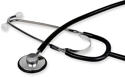GIMA - Stetoscopio Fonendo TRAD, Adulti, Colore Lira Nero, Padiglione Ø 43,5 mm, Latex Free, Dispositivo Medico CE