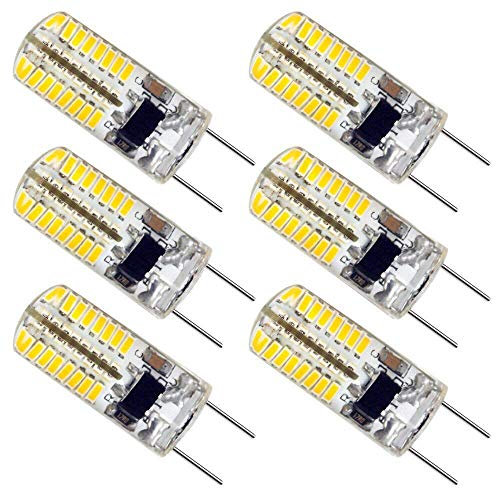 Bombilla ED 2.5W Equivalente a la bombilla halógena G8 20w, Bombilla LED regulable G8 Blanco cálido 3000k, CA 2200v 2400v (paquete de 6) (Blanco, 3W AC220V Dimensionable G8 Embalaje 6pcs)