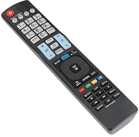 VINABTY AKB73756565 Control Remoto de Repuesto para televisores LG Smart 3D LCD 39LB650 42LB650 47LB650 50LB650 55LB650 60LB650 70LB650 32LB650