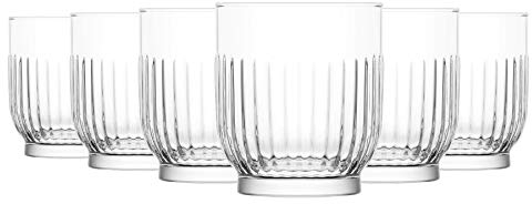 6x Tokyo 330ml Vasos de Whisky - Vidrio Pasada de Moda Escocesa Borbón Ron Vasos para Beber Cócteles Conjunto de Caja de Regalo - by LAV