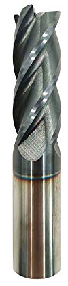 3/4 Carbide Square End Mill, HRC 45 Deg Single End 4 Flute AlTiN Coating Mill Bits